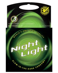 Night Light Glow in the Dark Condom - Box of 3