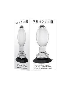Gender X Crystal Ball Plug w/Suction Cup - Clear