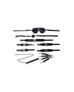 Kinky BDSM Kit 5 Piece Bondage Set - Black