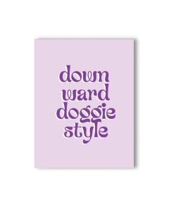 Downward Doggie Naughty Greeting Card