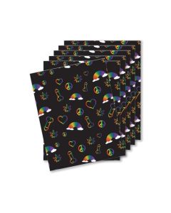 Rainbow Penis Naughty Greeting Card - Pack Of 6