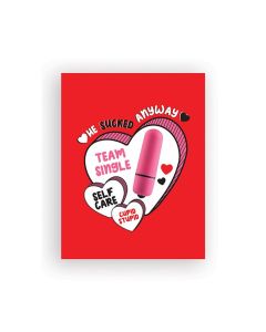 Sucked Anyway Naughty Greeting Card w/Rock Candy Vibrator & Fresh Vibes Towelettes