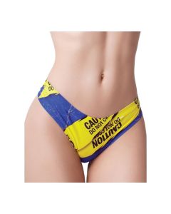 Mememe Urban Geeks Caution Printed Thong