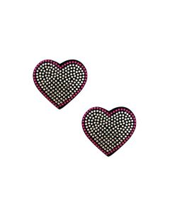 Neva Nude Burlesque Heart N' Soul Crystal Heart Pasties - Pink/Clear O/S