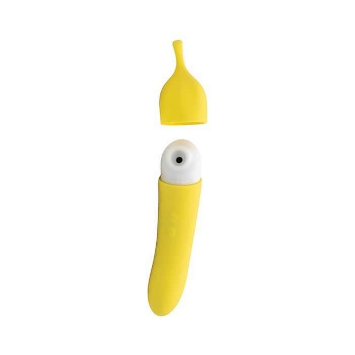 Natalie's Toy Box Banana Cream Air Pulse & G-Spot Vibrator - Yellow