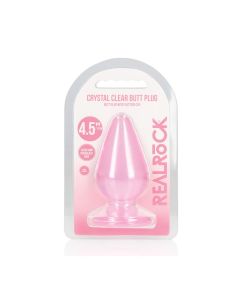 Shots RealRock Clear Anal Plug - Pink