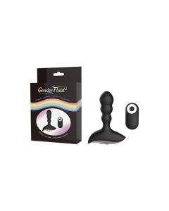 Gender Fluid Shake Anal Vibe w/Remote - Black