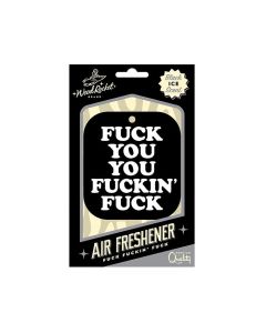Wood Rocket Fuck You You Fucking Fuck Air Freshener - Black Ice