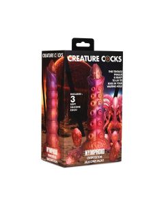 Creature Cocks Nymphoid Ovipositor Silicone Dildo w/Eggs - Multi Color