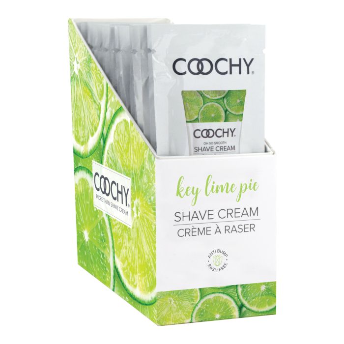 COOCHY Shave Cream - .5 oz Key Lime Pie Foil Display of 24