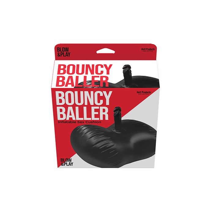 Bouncy Baller Inflatable Cushion w/Dildo & Foot Pump