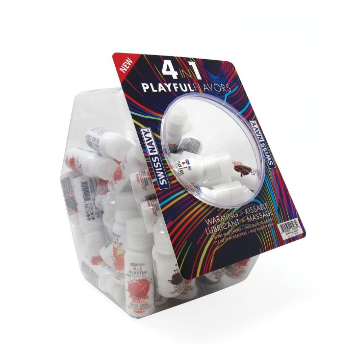 Swiss Navy 4 in 1 Playful Flavors Fishbowl - 1 oz Asst. Flavors
