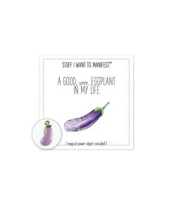 Warm Human A Good Eggplant In My Life Mini Card & Charm